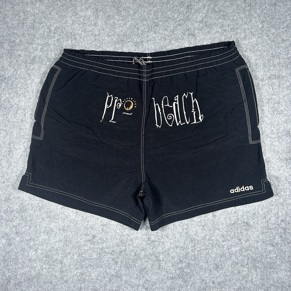 Vintage Adidas pro beach volleyball Shorts‎ men's Size Large black Swimming 90s